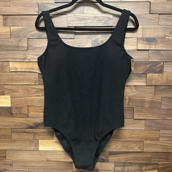 PINK - Crinkle Scoop One Piece Swimsuit - Picture 3 of 7